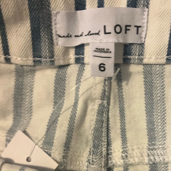 LOFT NWT Striped Jean Skirt 🌵6 - Picture 5 of 6